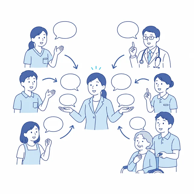 医療福祉業界へのサービス訴求調査のイラスト