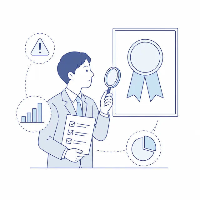 称号・数値表示のリスク可視化のイラスト